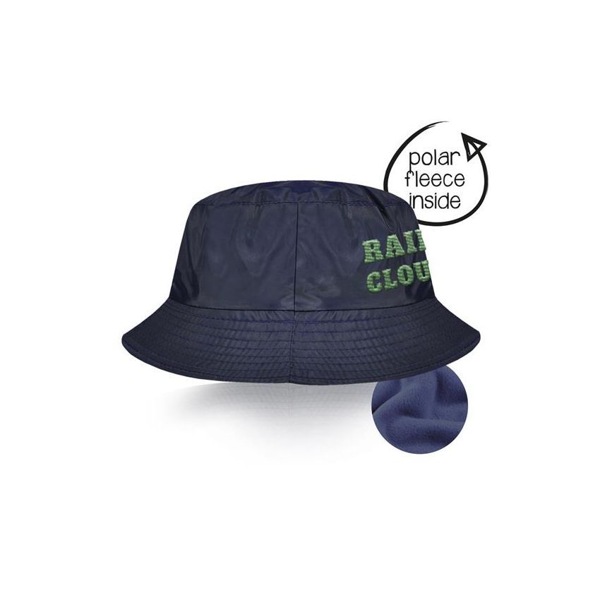 Reversible waterproof nylon Panama hat with fleece lining for adults