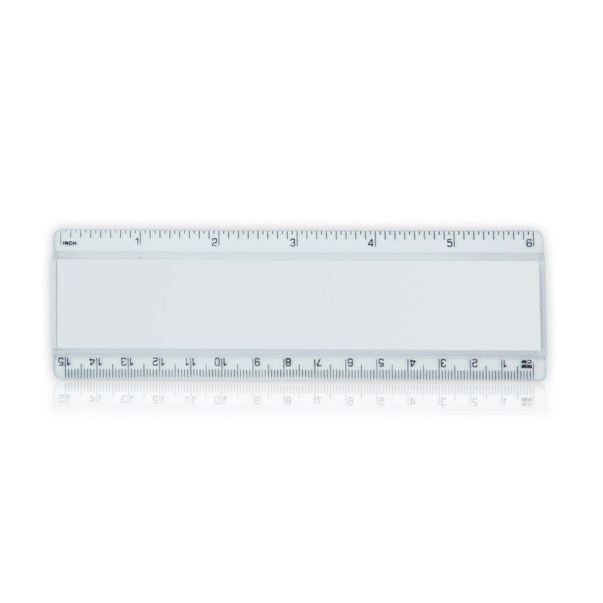 REG-15 Ruler REG-15 with acrylic cover and printed scale, 15cm