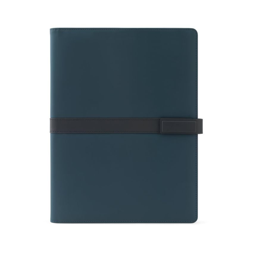 SANDERSON FOLDER A4 PU Folder (50% recycled) with magnetic closure and notepad with ruled pages