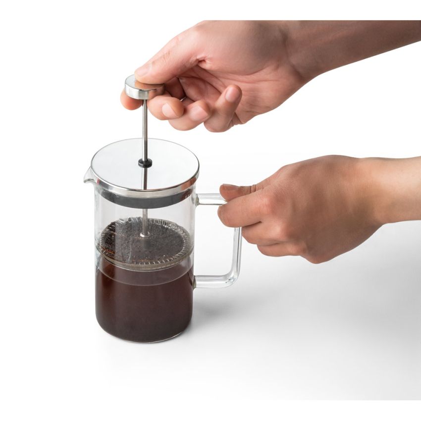 JENSON Borosilicate Glass and Stainless Steel Coffee Maker 600 mL