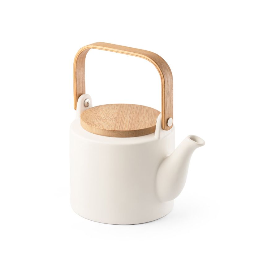 GLOGG Blue ceramic bowl with lid and bamboo handle 700mL