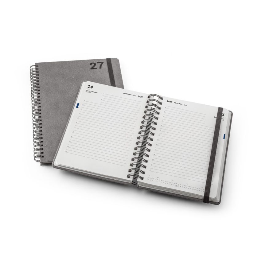 SIMMEL B5 Agenda B5, with rings, in leather (58% recycled)