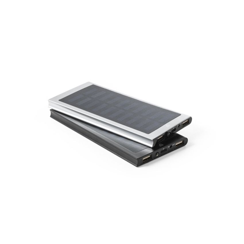 CLERK Power Bank 8,000 mAh with Solar Panel in 100% Recycled Aluminium