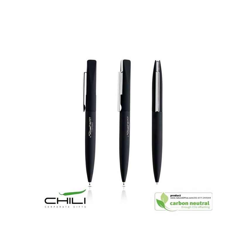 Slim Twist Ballpoint Pen in Recycled Stainless Steel
