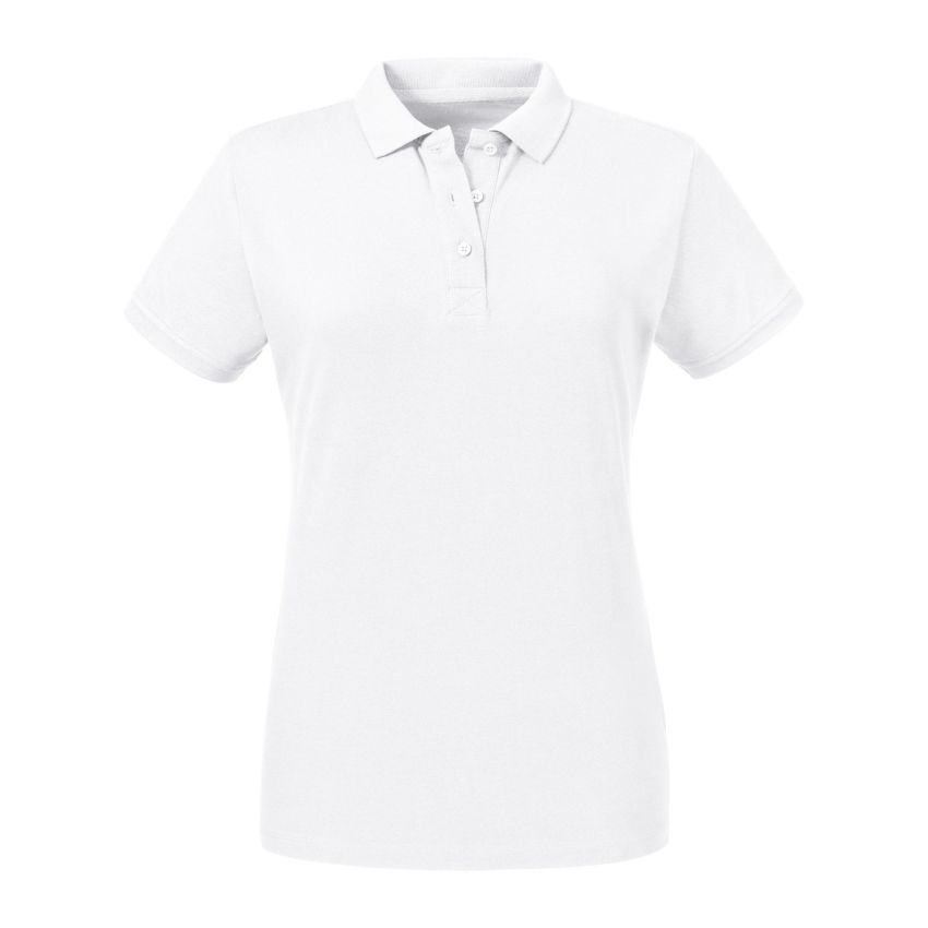 Pure Organic Polo Polo Pure Organic Ladies 215g - White