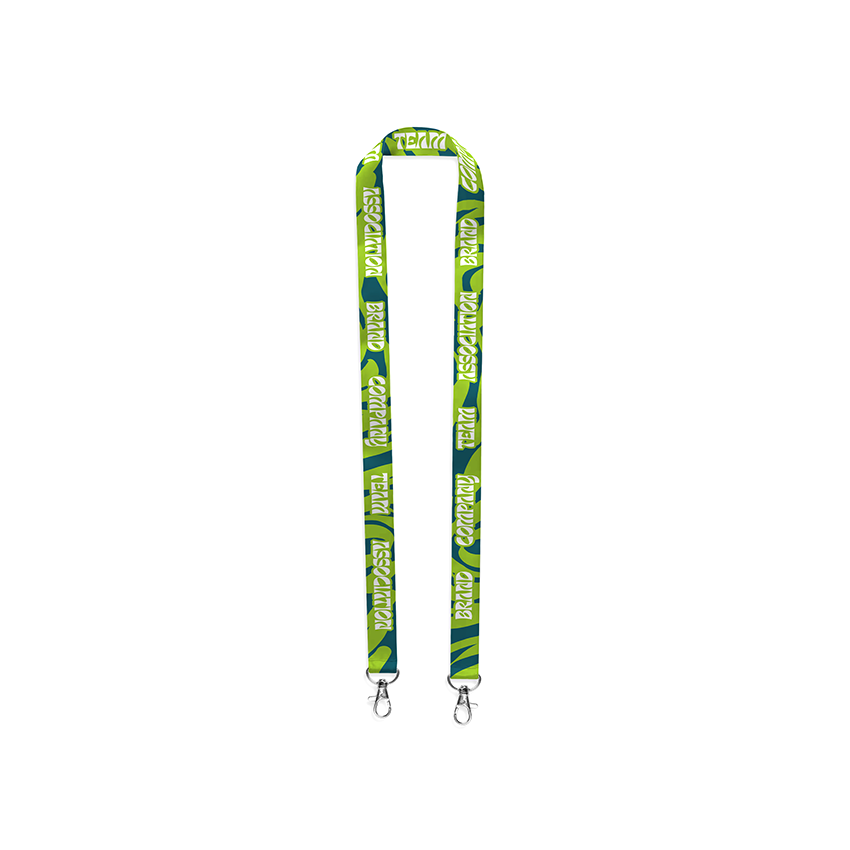 Lanyard 100% Custom TWO CARABINERS