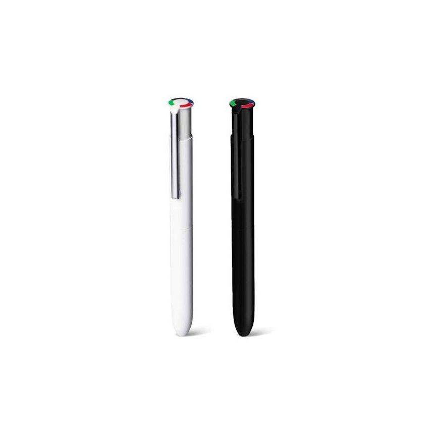 4-Colour Ballpoint Pen in Recycled Aluminium, Four-Colour Writing