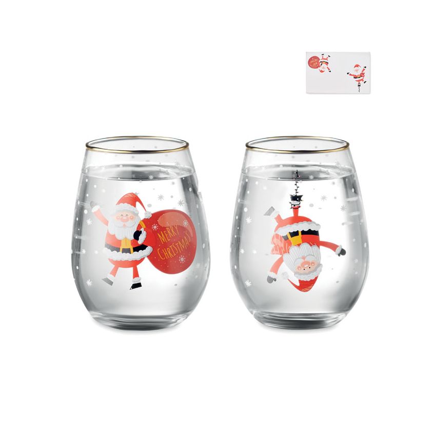 Set of 2 Christmas glasses