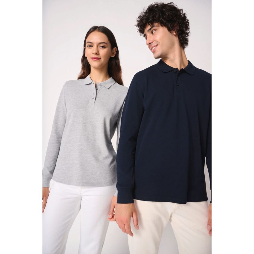 Ladies' long sleeve piqué polo