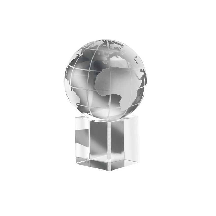 Mundi crystal paperweight