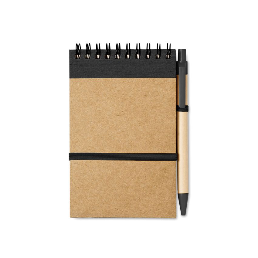 Recycled pen and notepad