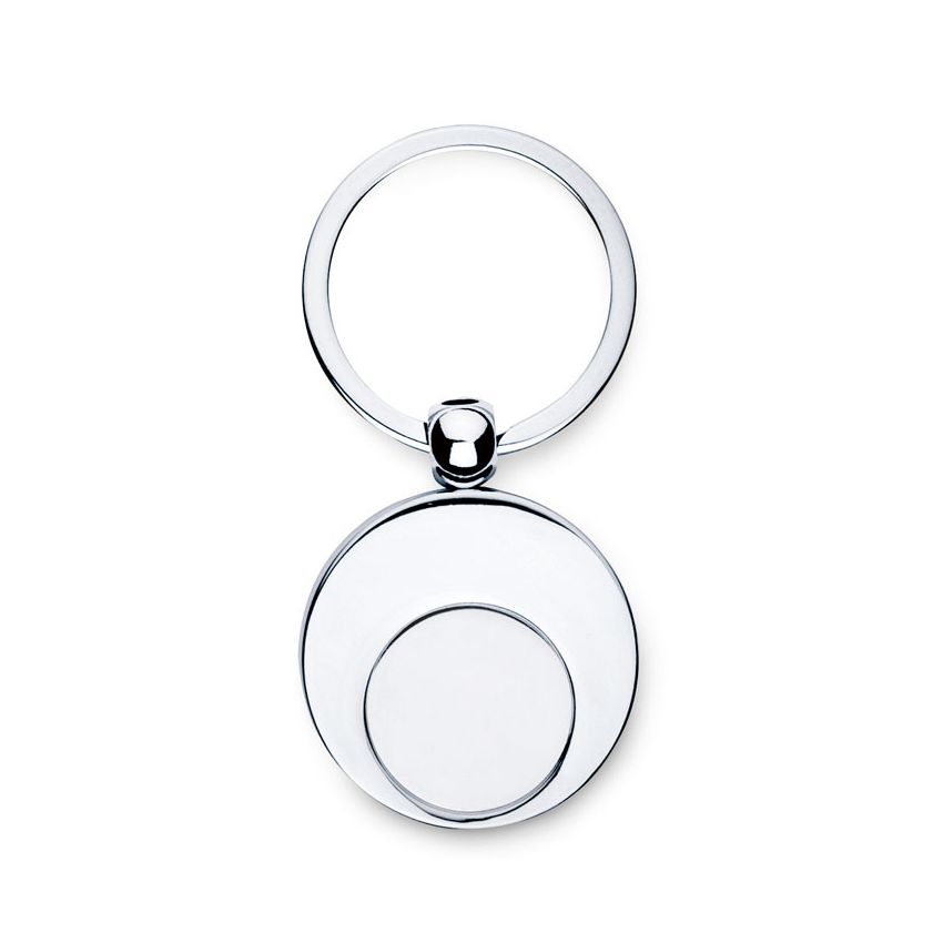 Metal keyring with token