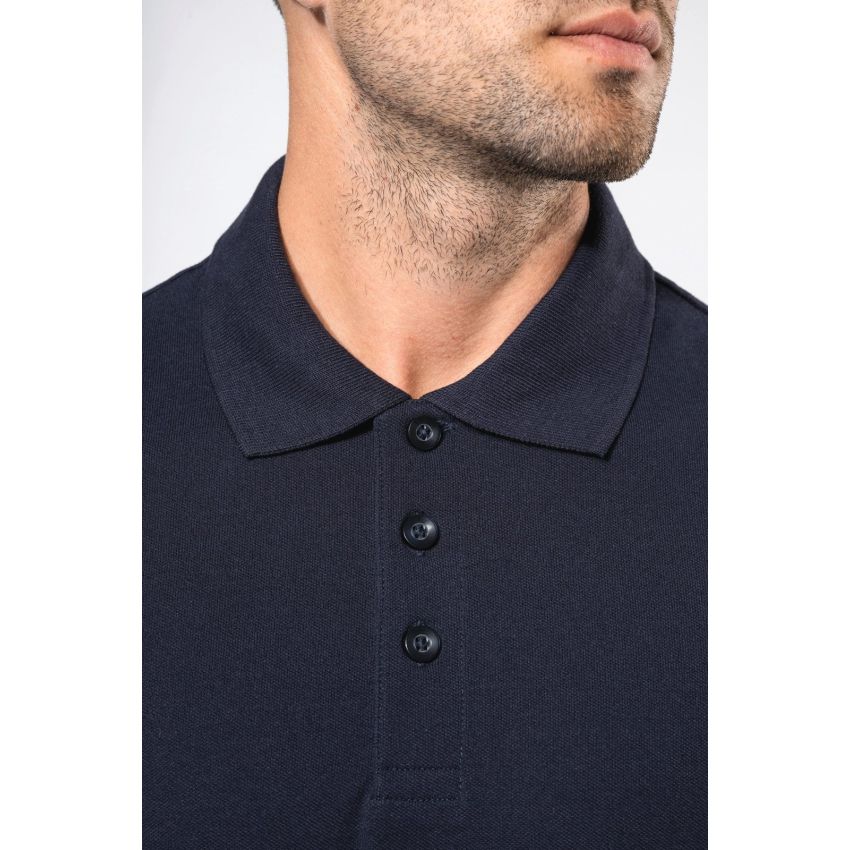 Men’s short-sleeve two-tone piqué polo shirt