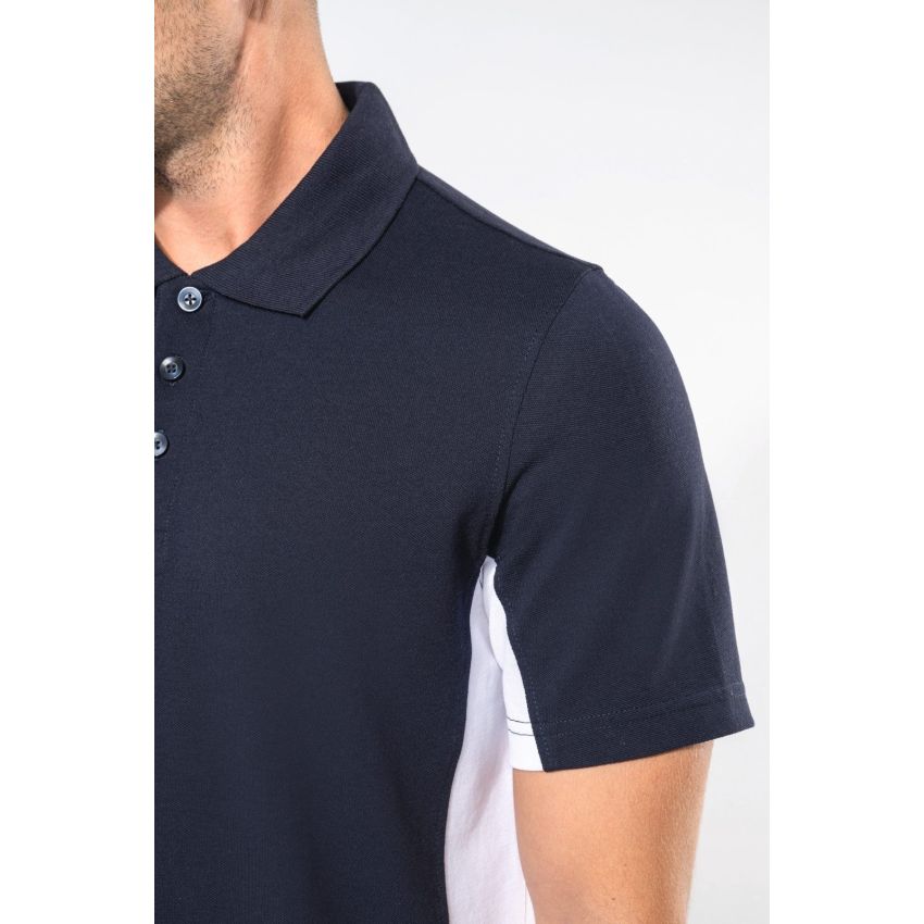 Men’s short-sleeve two-tone piqué polo shirt
