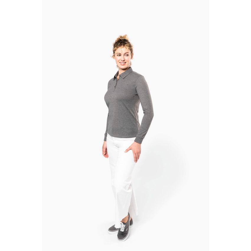 Ladies' long-sleeved polo shirt