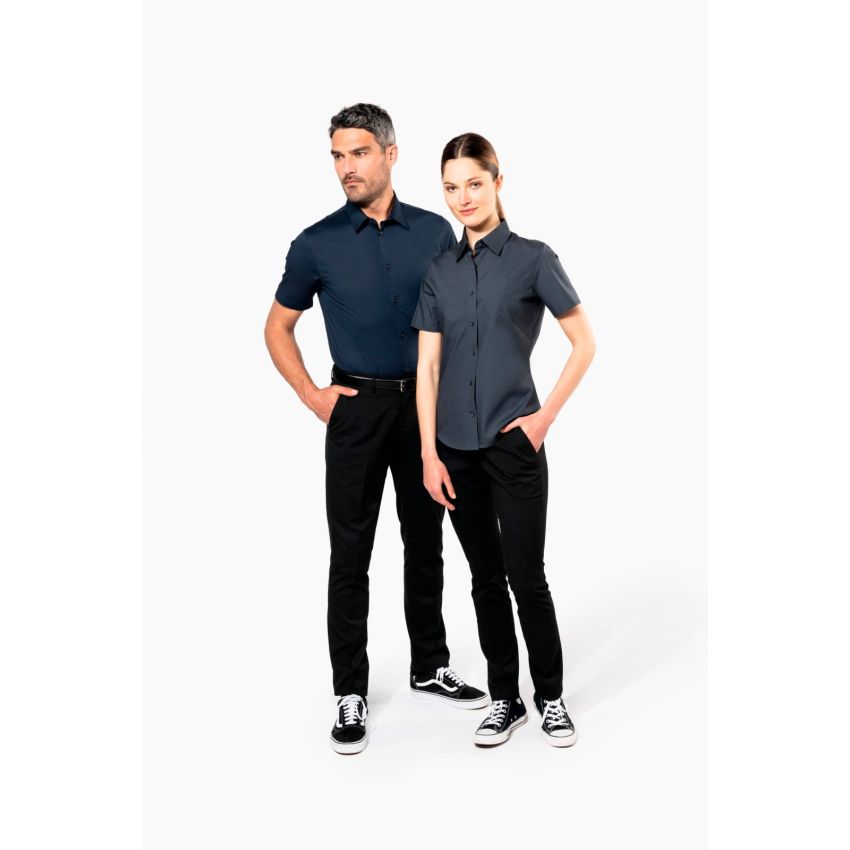 Ladies' short-sleeve stretch shirt