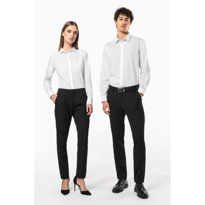 Ladies' easy-care polycotton poplin shirt