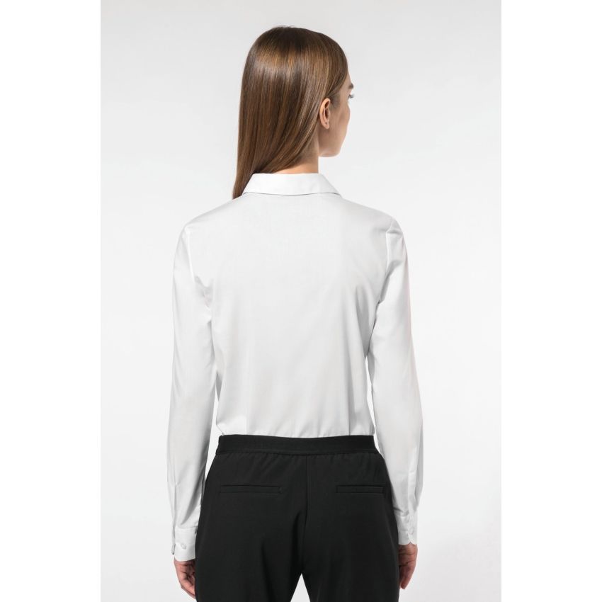 Ladies' easy-care polycotton poplin shirt
