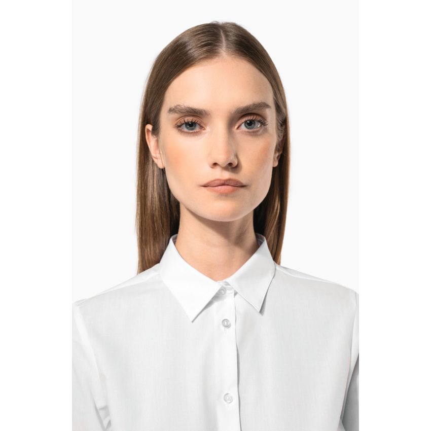 Ladies' easy-care polycotton poplin shirt