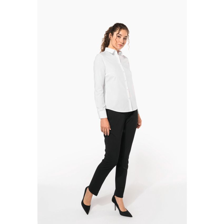 Ladies' easy-care polycotton poplin shirt