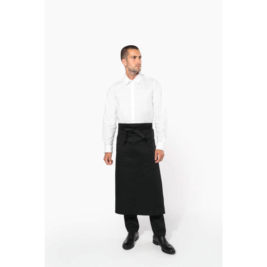Extra-long polyester/cotton apron