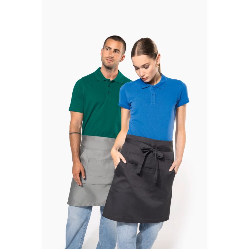 Medium length polyester/cotton apron