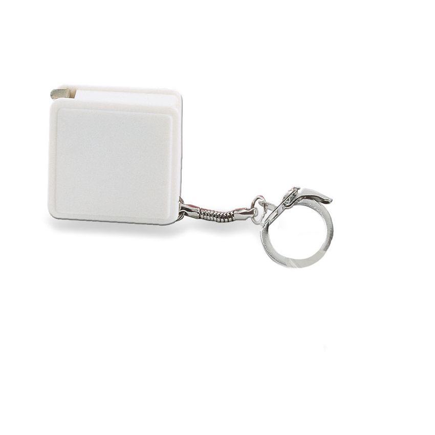 Keyring with measuring tape
