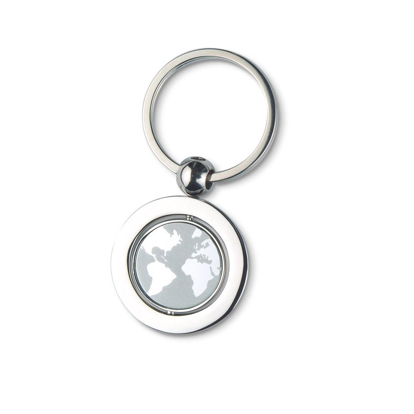 Metal Globe Keyring