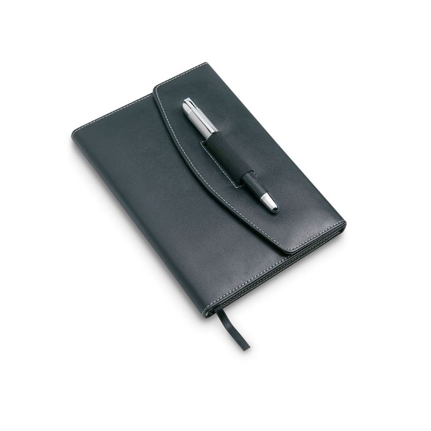 Document holder with ballpoint pen