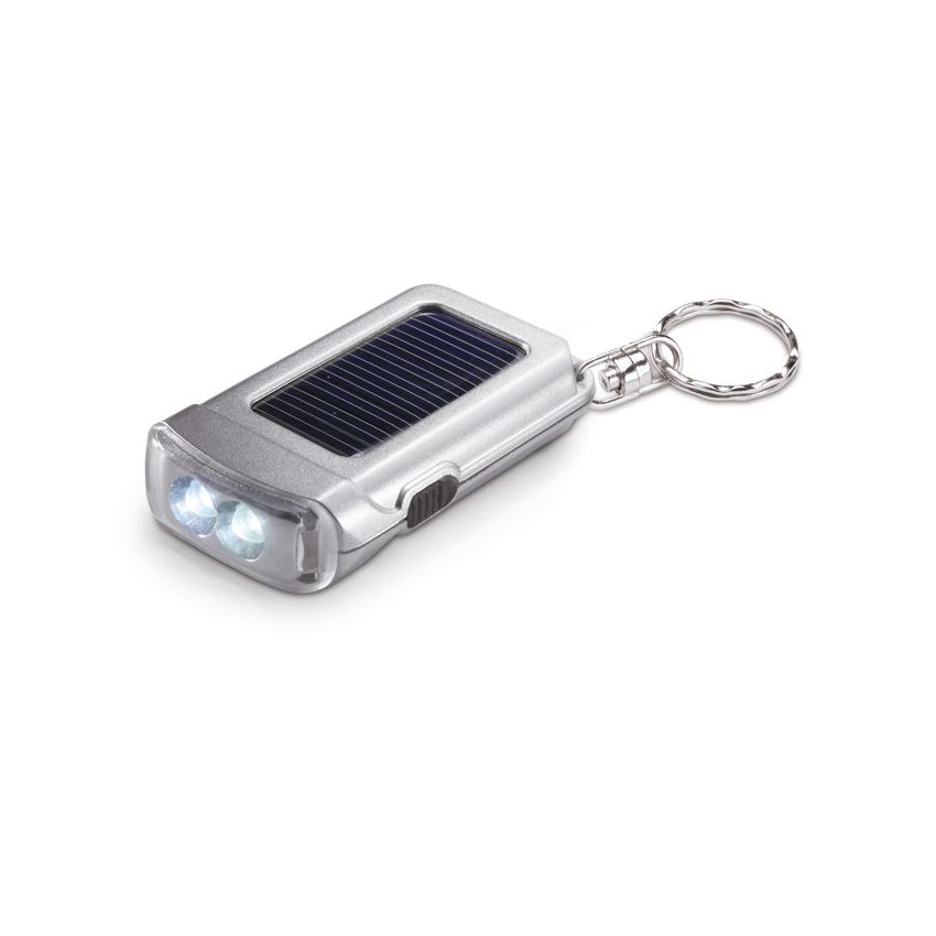 Keyring with solar torch