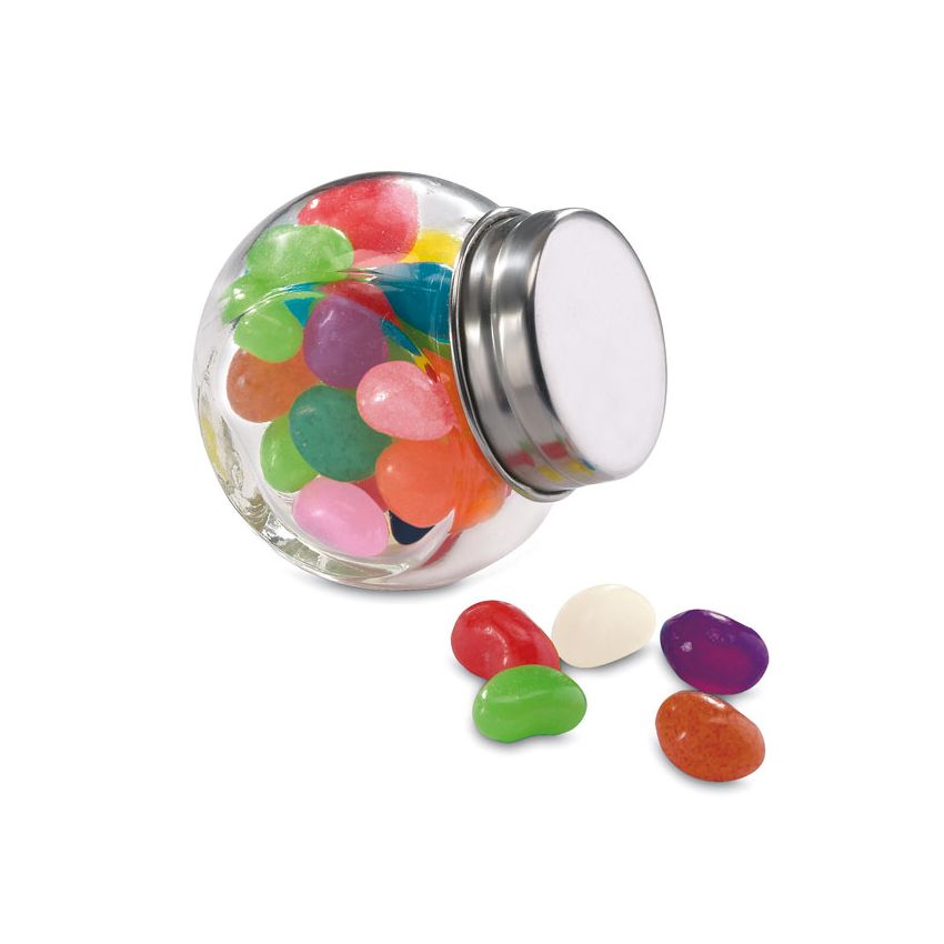 Glass jar with sweets