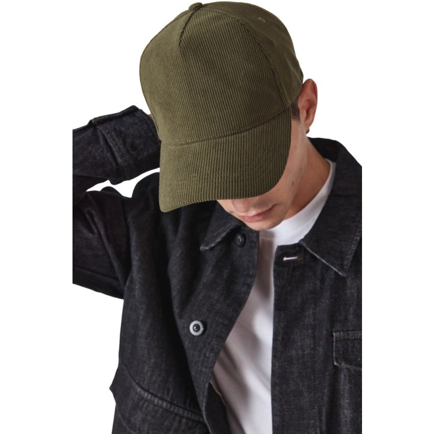 5-panel corduroy cap