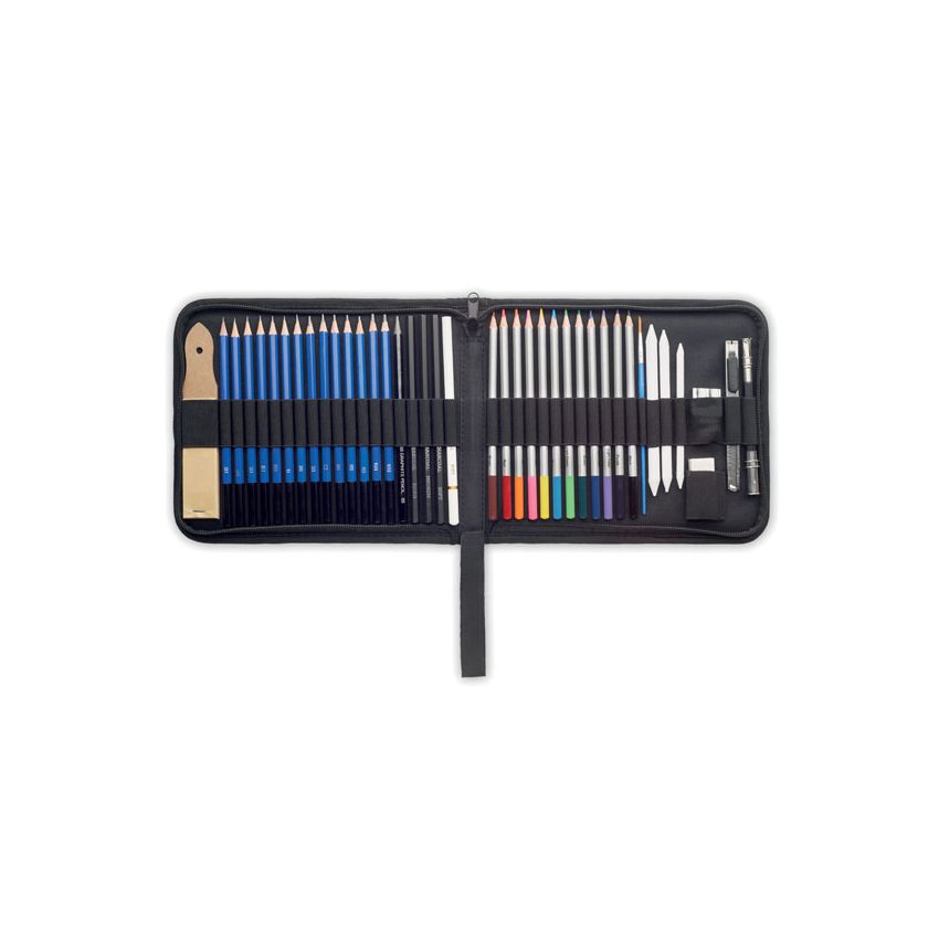 40-piece art set in a case
