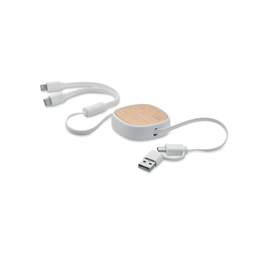 Retractable USB charging cable