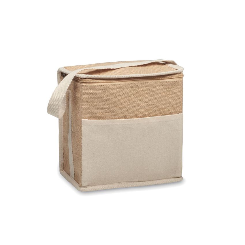 3L Jute and Canvas Cool Bag