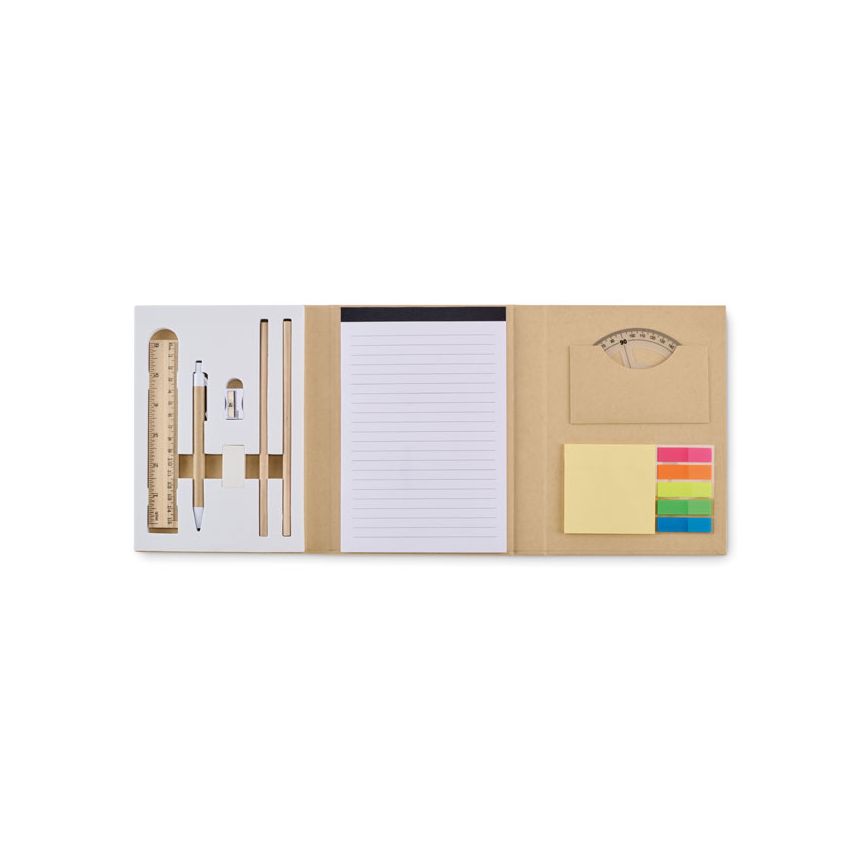 Set of stationery items