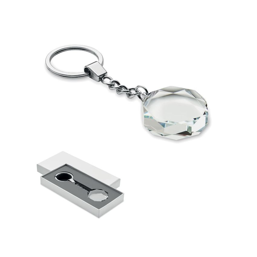 Round glass keyring