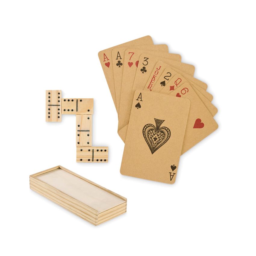 Dominoes and playing cards set
