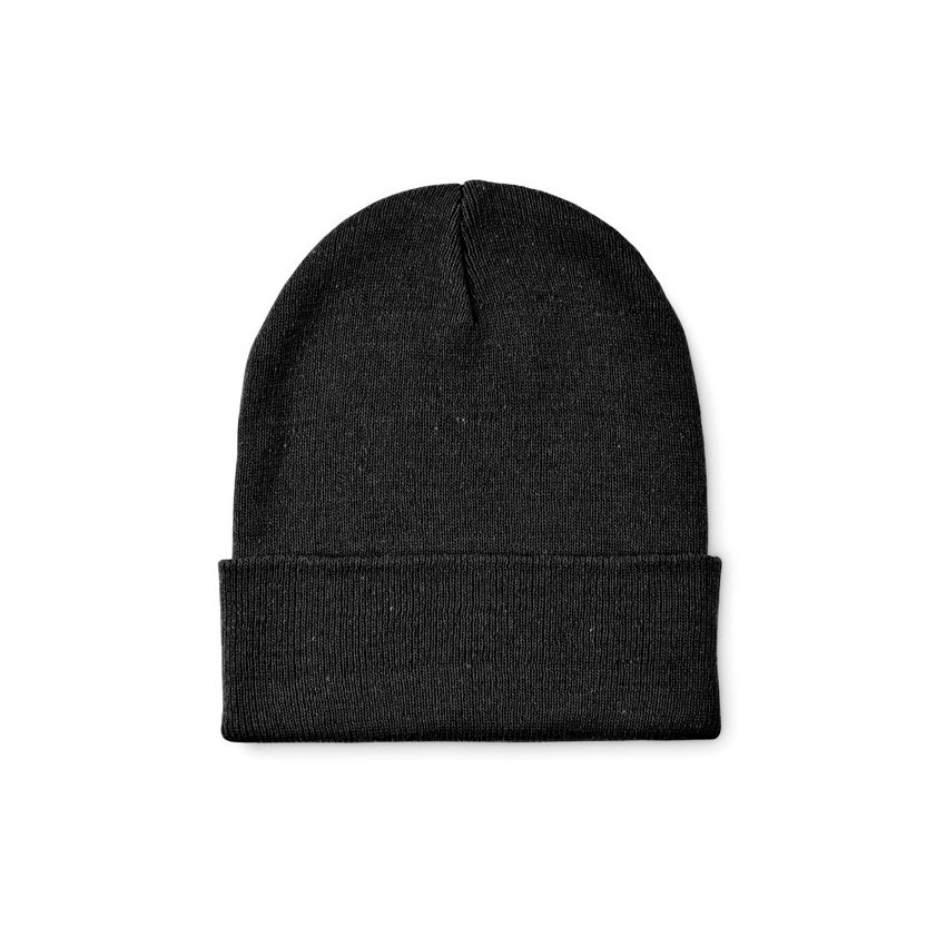 Knitted beanie with cuff