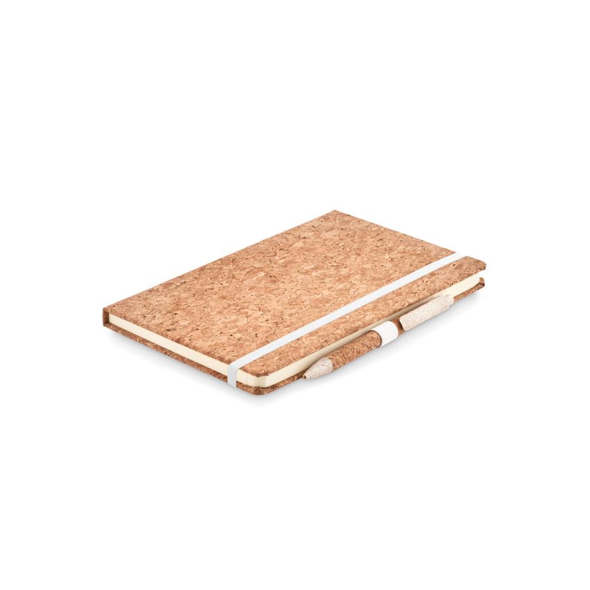 A5 pad and cork pen set