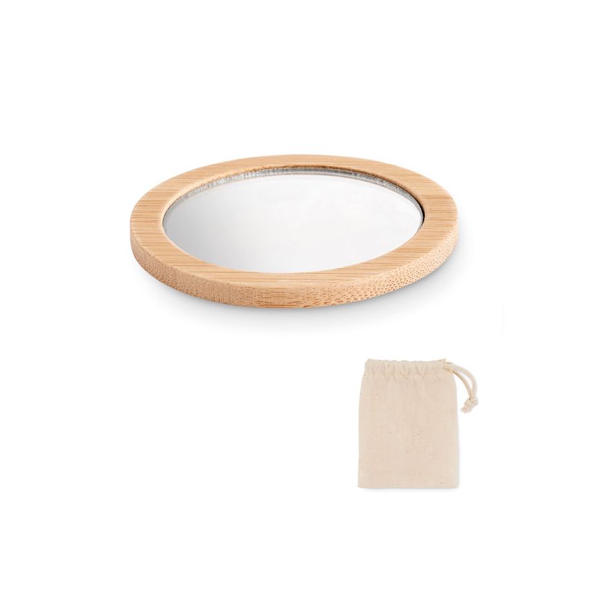 Bamboo makeup mirror