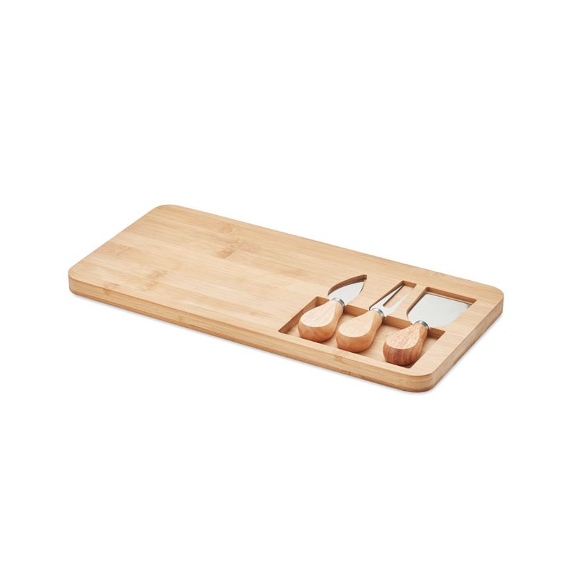 Bamboo cheese board set