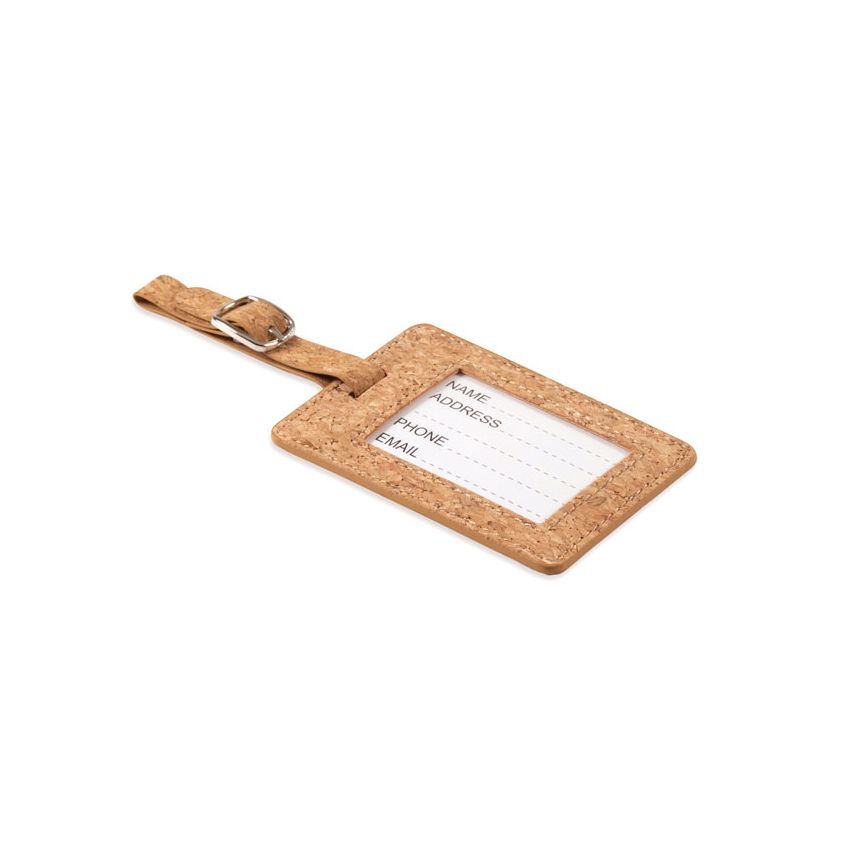 Cork luggage tag