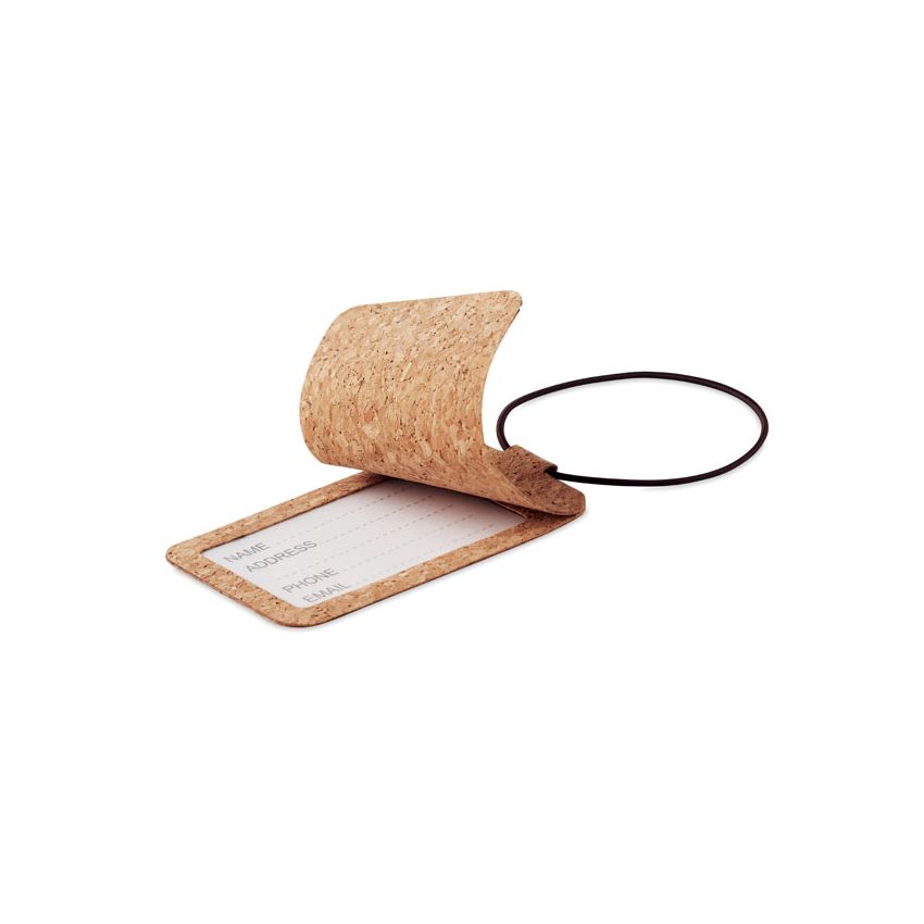 Cork luggage tag