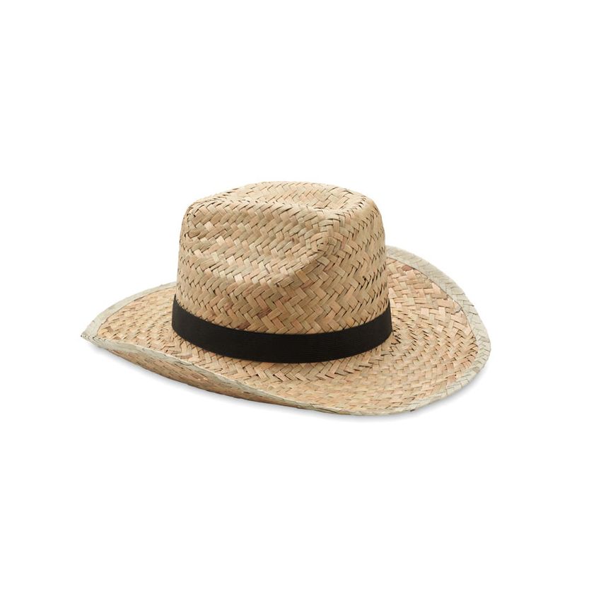Natural straw cowboy hat