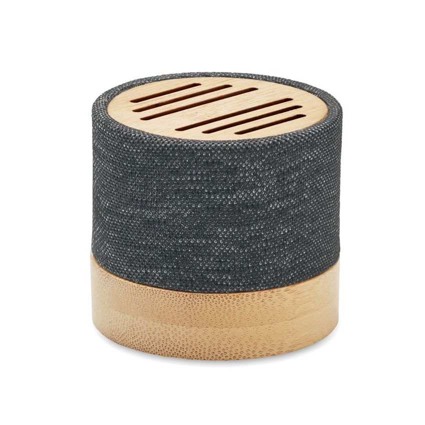 Wireless bamboo RPET speaker