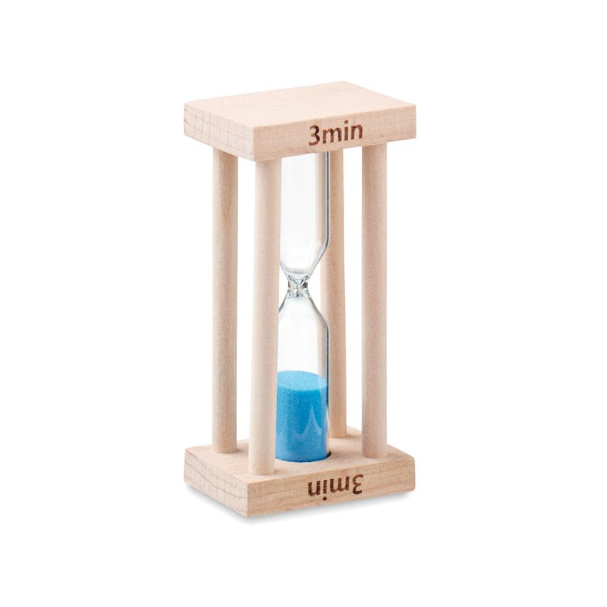 Wooden 3-minute hourglass