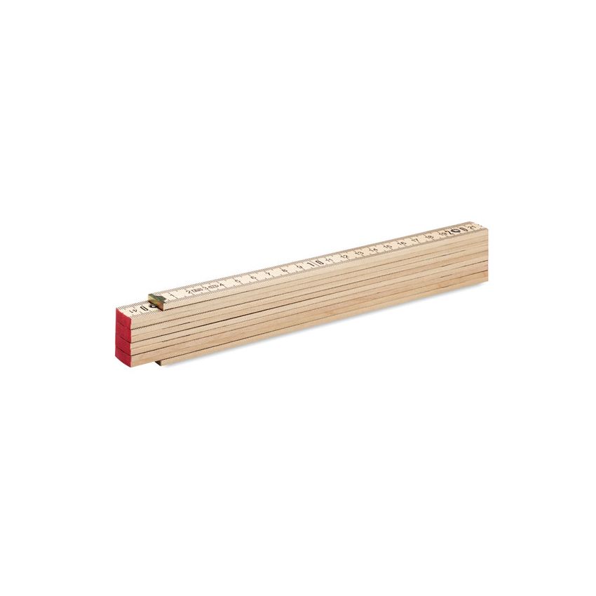 Wooden carpenter's ruler 2 metres