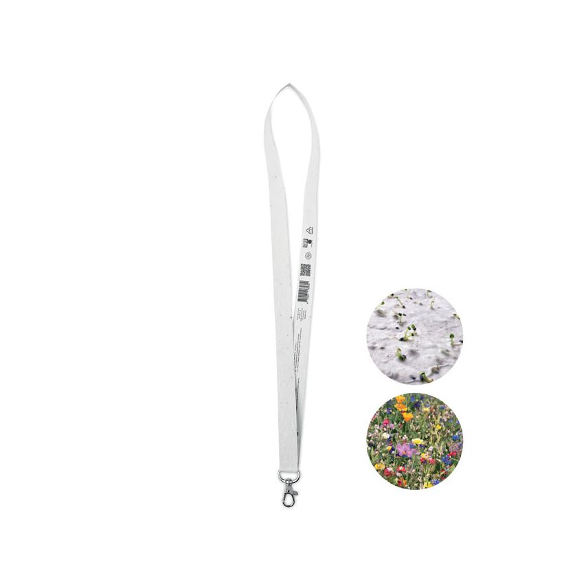 Seed paper lanyard