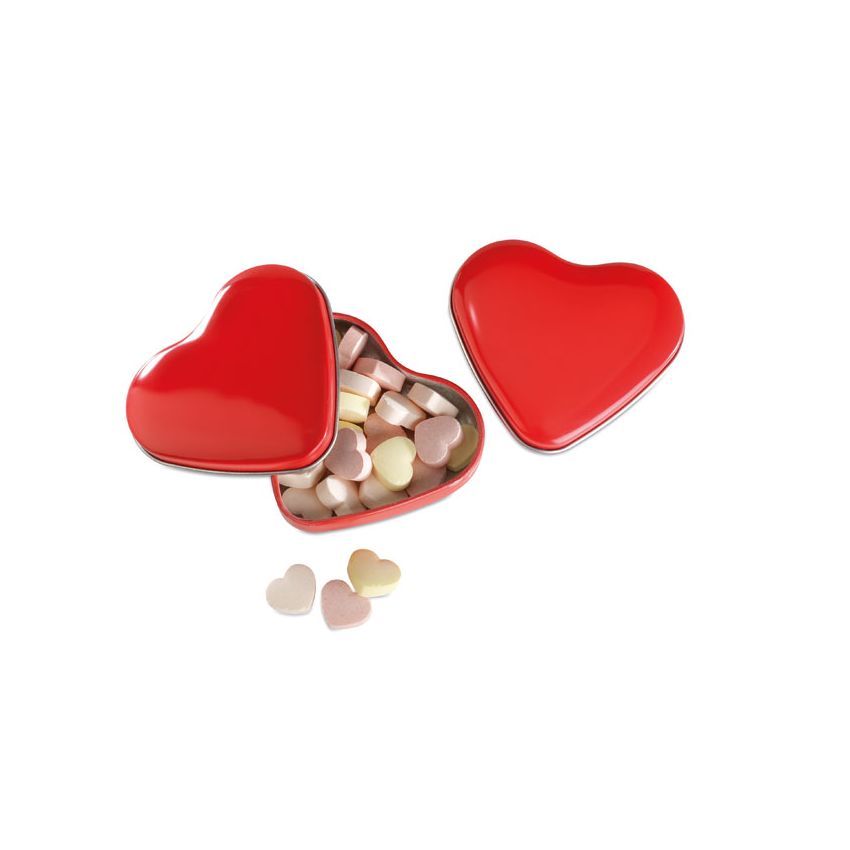 Heart-shaped box of sweets